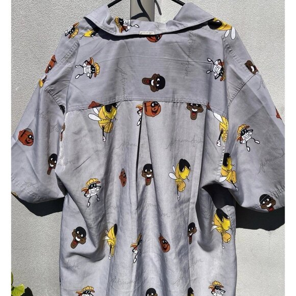 Vintage Platinum FUBU Men’s Sz L Shirt Button Down Short Sleeve Fat Albert - Picture 8 of 13